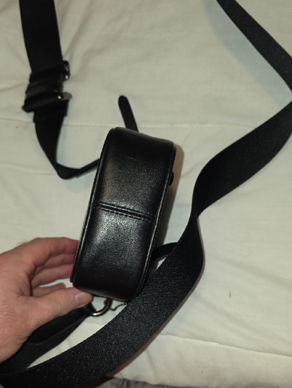 Coach Terrain Black Leather Men's Crossbody - Picture 6 of 8